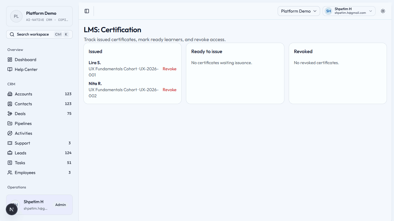 Certification management